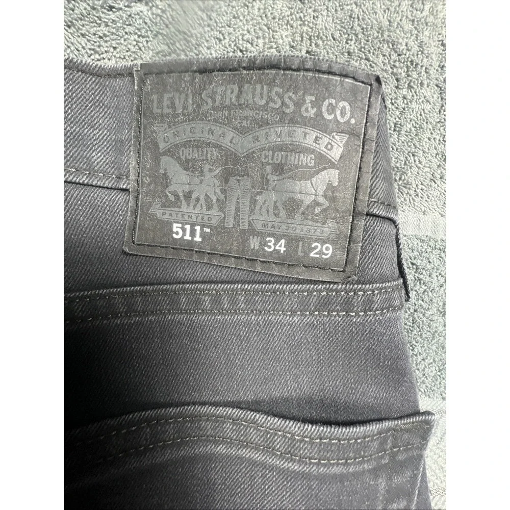 Levi's 511 Men Jeans 34X30 Gray‎ Denim Slim Fit 26